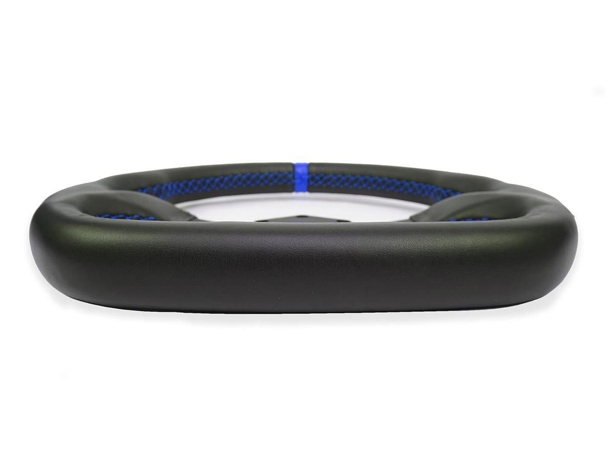 Comp R Leather Steering Wheel 13 Inch Diameter Blue PRP Seats
