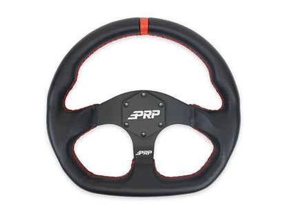 Comp R Leather Steering Wheel 13 Inch Diameter Red PRP Seats