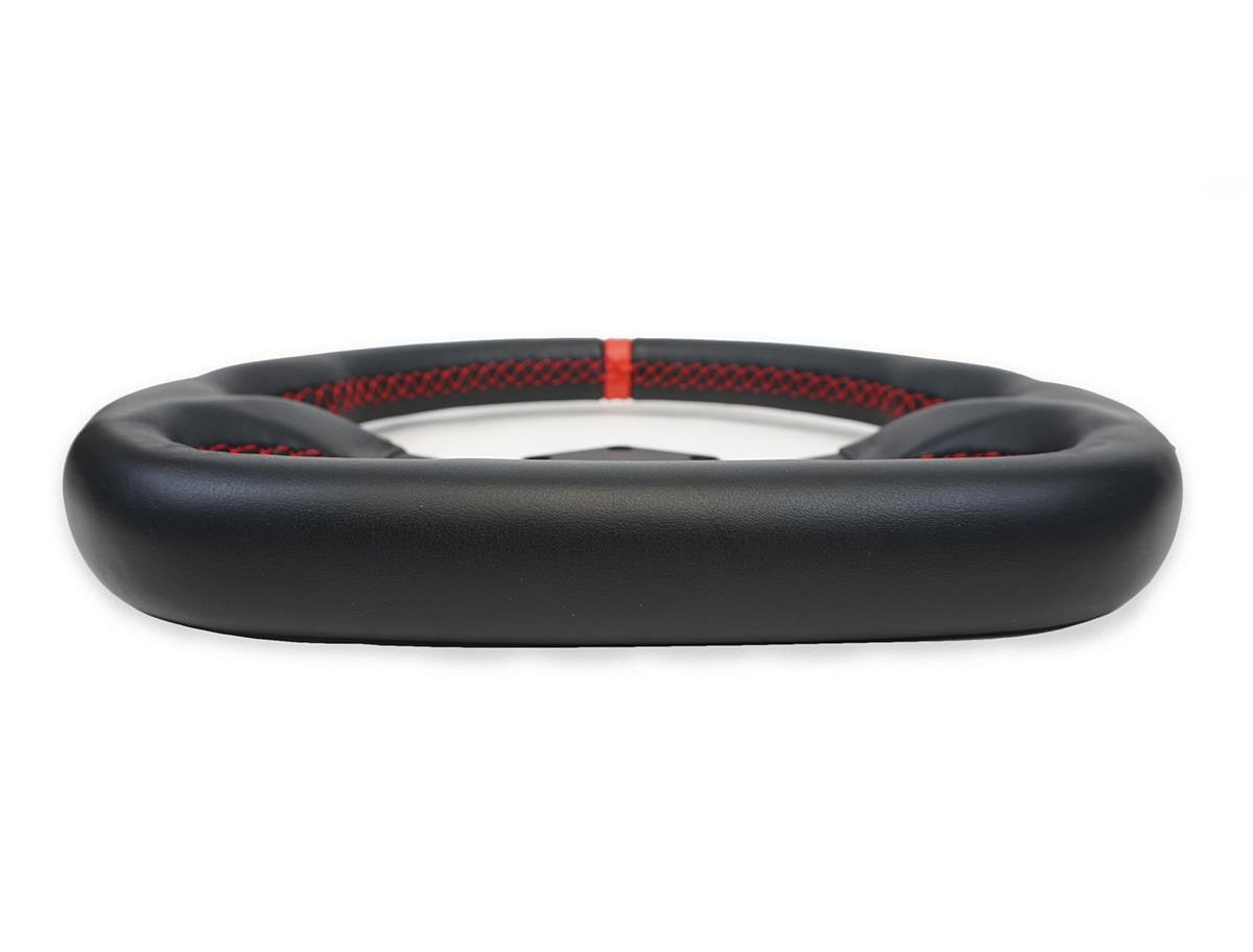 Comp R Leather Steering Wheel 13 Inch Diameter Red PRP Seats