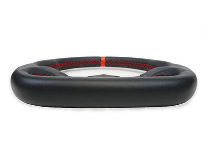Comp R Leather Steering Wheel 13 Inch Diameter Red PRP Seats