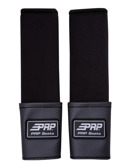 Seatbelt Pads w/ Pocket Black Trim - Black