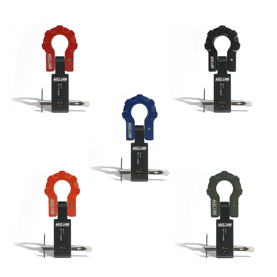 2'' Aluminum Hitch Receiver with Aluminum D-Shackle 9T-Ceramic coated (Lifetime Warranty)