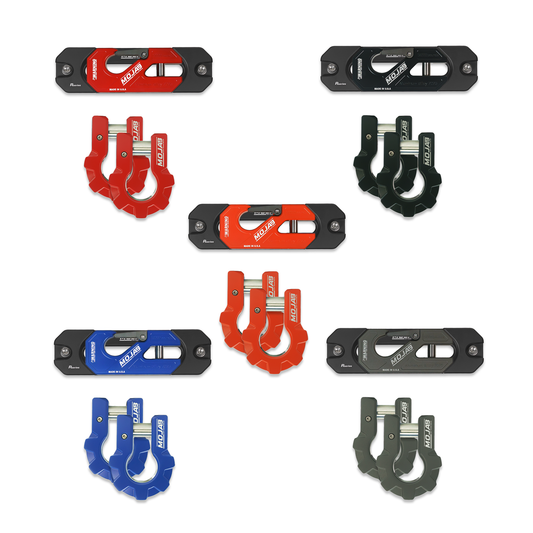 Color Matched Recessed Winch Shackle & Fairlead Kit + 3/4” Extreme Duty Aluminum Shackles (ceramic coated)lifetime warranty