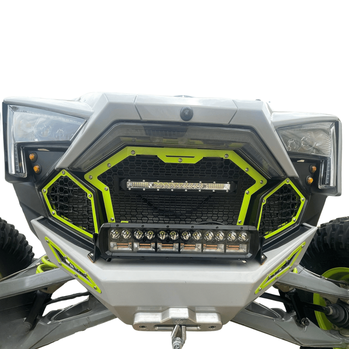 L&W Fab Front Grill with Light Bar for 20-24 RZR Turbo R / Pro R / Pro XP