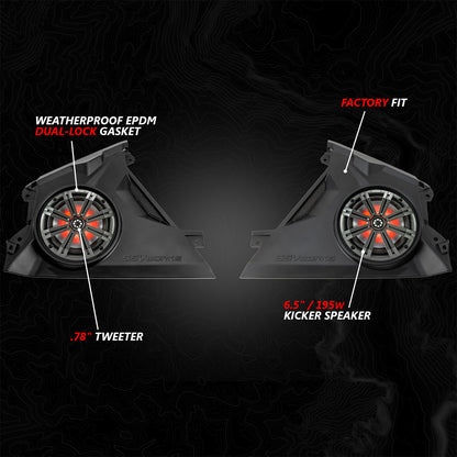 SSV Works Front-Dash 6.5" Speaker Panels for 2024-2026 Can-Am Maverick R