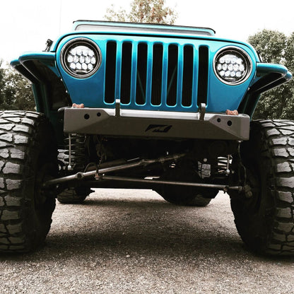 Jeep YJ/TJ Stubby Front Bumper Bare Steel Motobilt - MB1000