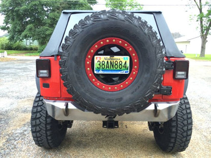 Jeep JK Rear Stubby Bumper 07-18 Wrangler JK Bare Steel Motobilt - MB1010