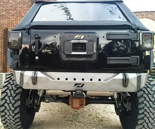 Jeep JK Rear Stubby Bumper 07-18 Wrangler JK Bare Steel Motobilt - MB1010