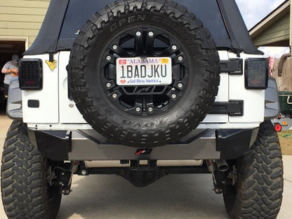 Jeep JK Rear Stubby Bumper 07-18 Wrangler JK Bare Steel Motobilt - MB1010
