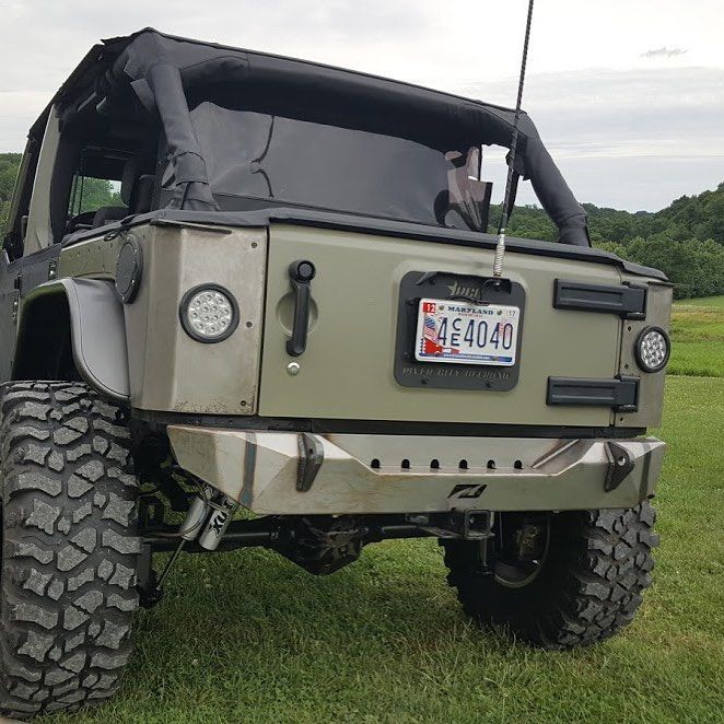 Jeep JK Rear Stubby Bumper 07-18 Wrangler JK Bare Steel Motobilt - MB1010