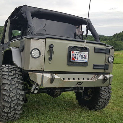 Jeep JK Rear Stubby Bumper 07-18 Wrangler JK Bare Steel Motobilt - MB1010