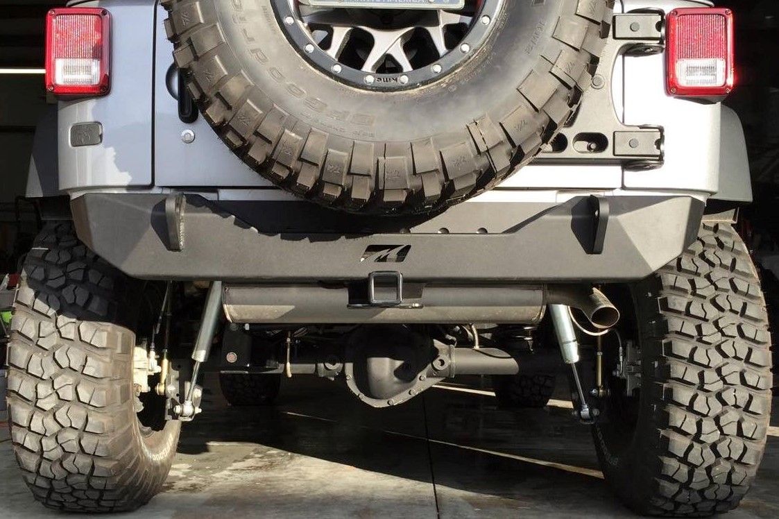 Jeep JK Rear Stubby Bumper 07-18 Wrangler JK Bare Steel Motobilt - MB1010