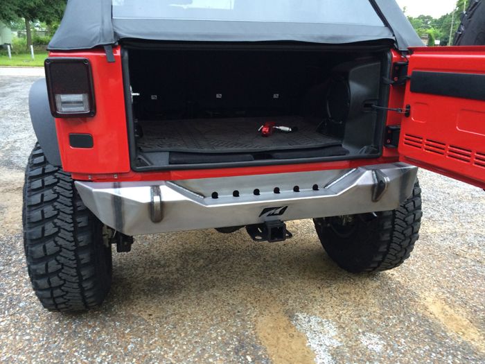 Jeep JK Rear Stubby Bumper 07-18 Wrangler JK Bare Steel Motobilt - MB1010
