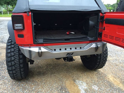 Jeep JK Rear Stubby Bumper 07-18 Wrangler JK Bare Steel Motobilt - MB1010