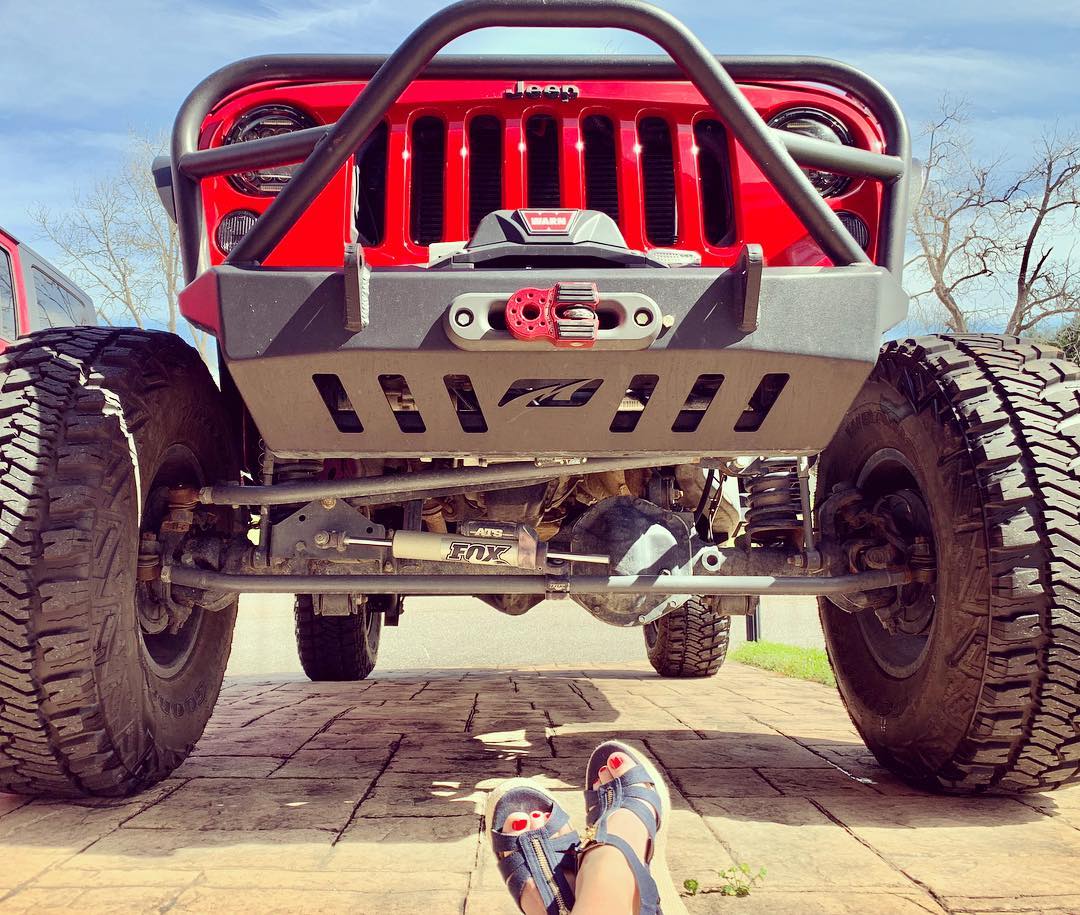 Jeep JK Front Bumper W/Grill Hoop And Stinger 07-18 Wrangler JK Crusher Series Bare Steel Motobilt - MB1011-L