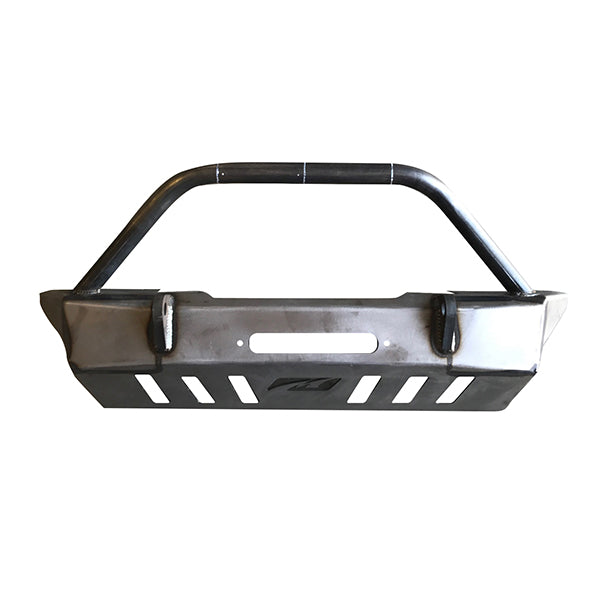 Jeep JK Front Bumper W/Stinger 07-18 Wrangler JK Crusher Series Bare Steel Motobilt - MB1011-S
