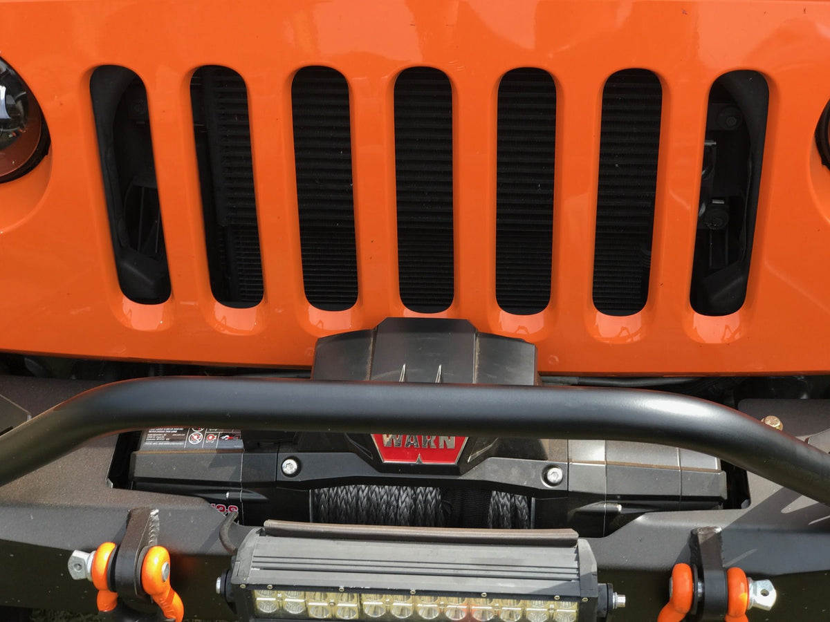 Jeep JK Front Bumper W/Stinger 07-18 Wrangler JK Crusher Series Bare Steel Motobilt - MB1011-S