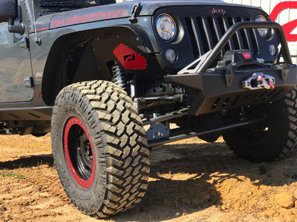 Jeep JK Front Bumper W/Stinger 07-18 Wrangler JK Crusher Series Bare Steel Motobilt - MB1011-S