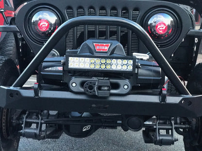 Jeep CJ Mid Width Front Bumper W/Stinger Bare Steel Motobilt - MB1019-S