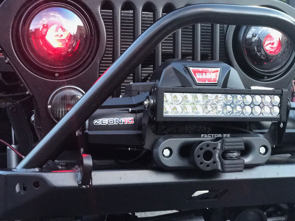 Jeep CJ Mid Width Front Bumper W/Stinger Bare Steel Motobilt - MB1019-S