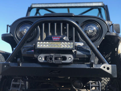 Jeep CJ Mid Width Front Bumper W/Stinger Bare Steel Motobilt - MB1019-S