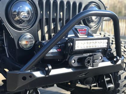 Jeep CJ Mid Width Front Bumper W/Stinger Bare Steel Motobilt - MB1019-S