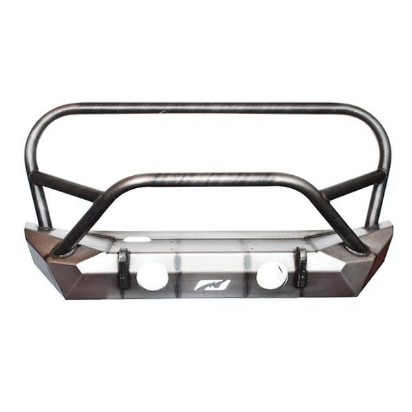 Jeep JK Front Bumper W/Stinger and Grill Hoop 07-18 Wrangler JK The Hammer Series Bare Steel Motobilt - MB1025F-L