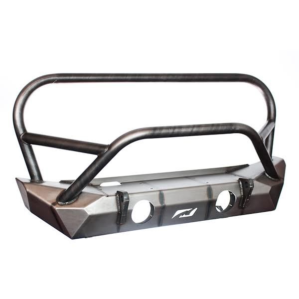 Jeep JK Front Bumper W/Stinger and Grill Hoop 07-18 Wrangler JK The Hammer Series Bare Steel Motobilt - MB1025F-L