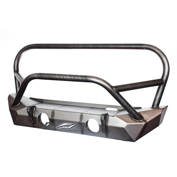 Jeep JK Front Bumper W/Stinger and Grill Hoop 07-18 Wrangler JK The Hammer Series Bare Steel Motobilt - MB1025F-L