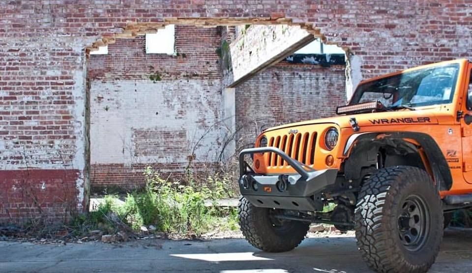 Jeep JK Bumper W/Stinger 07-18 Wrangler JK The Hammer Series Bare Steel Motobilt - MB1025F-S