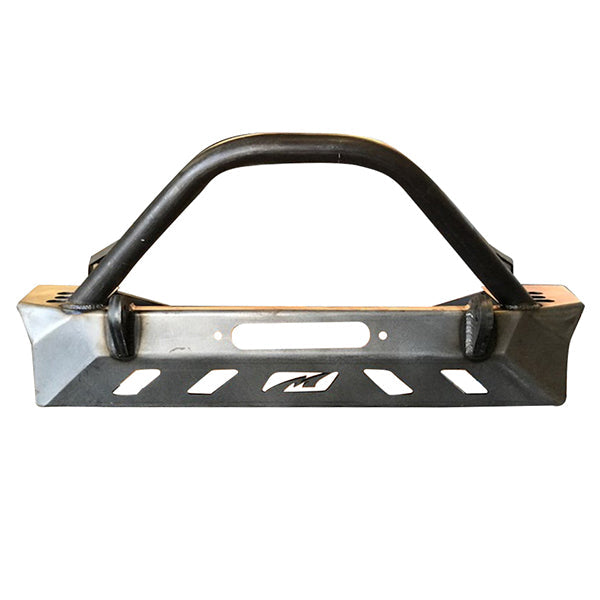 Jeep YJ TJ LJ Front Bumper W/Bull Bar Bare Steel Motobilt - MB1069-B