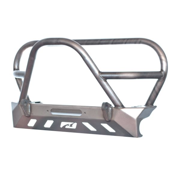 Jeep YJ TJ LJ Front Bumper W/Grill Hoop and Stinger Bare Steel Motobilt - MB1069-L