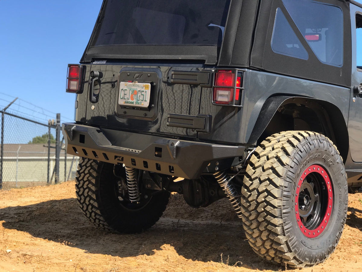 Jeep JK Rear Bumper 07-18 Wrangler JK Crusher Series Bare Steel Motobilt - MB1072