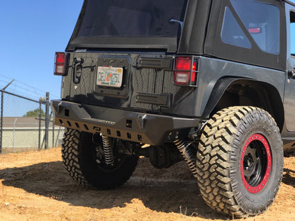 Jeep JK Rear Bumper 07-18 Wrangler JK Crusher Series Bare Steel Motobilt - MB1072