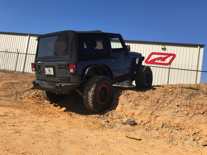Jeep JK Rear Bumper 07-18 Wrangler JK Crusher Series Bare Steel Motobilt - MB1072