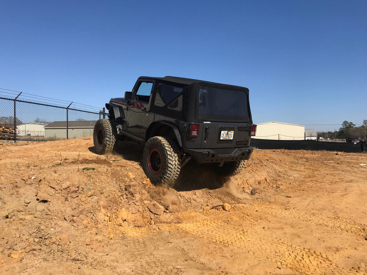 Jeep JK Rear Bumper 07-18 Wrangler JK Crusher Series Bare Steel Motobilt - MB1072