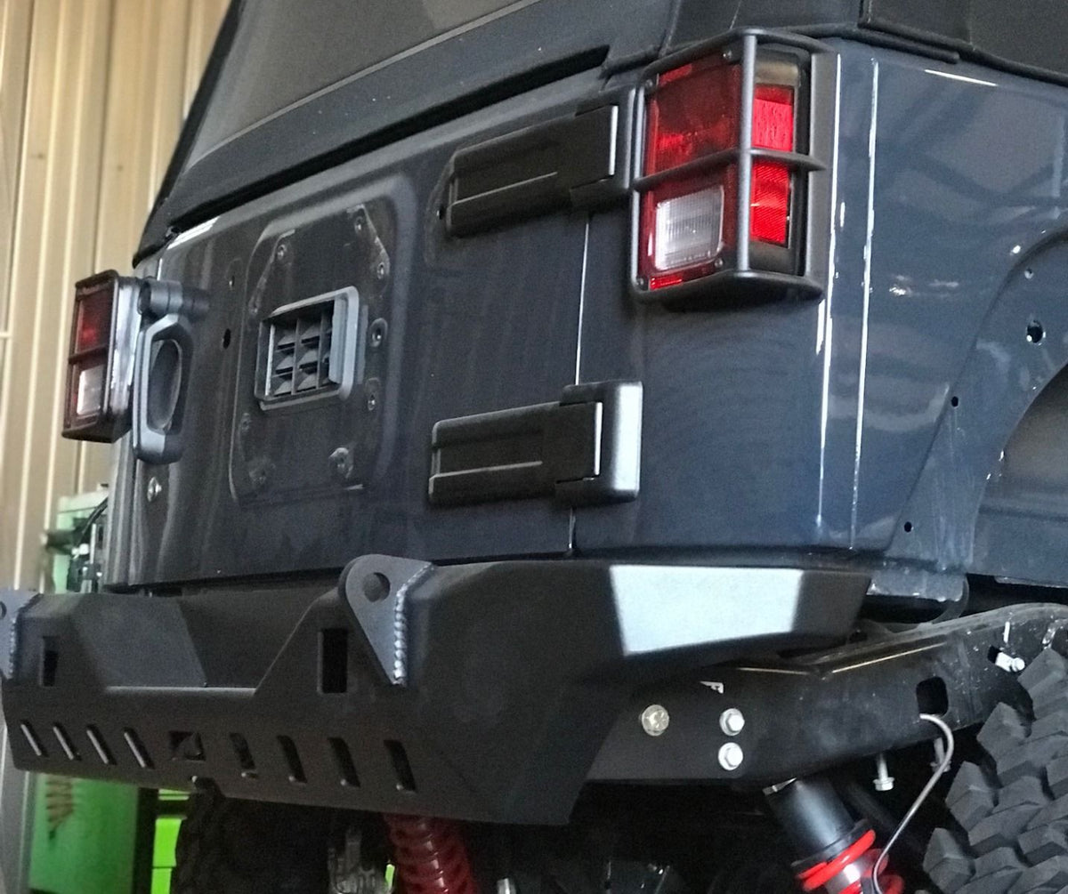 Jeep JK Rear Bumper 07-18 Wrangler JK Crusher Series Bare Steel Motobilt - MB1072