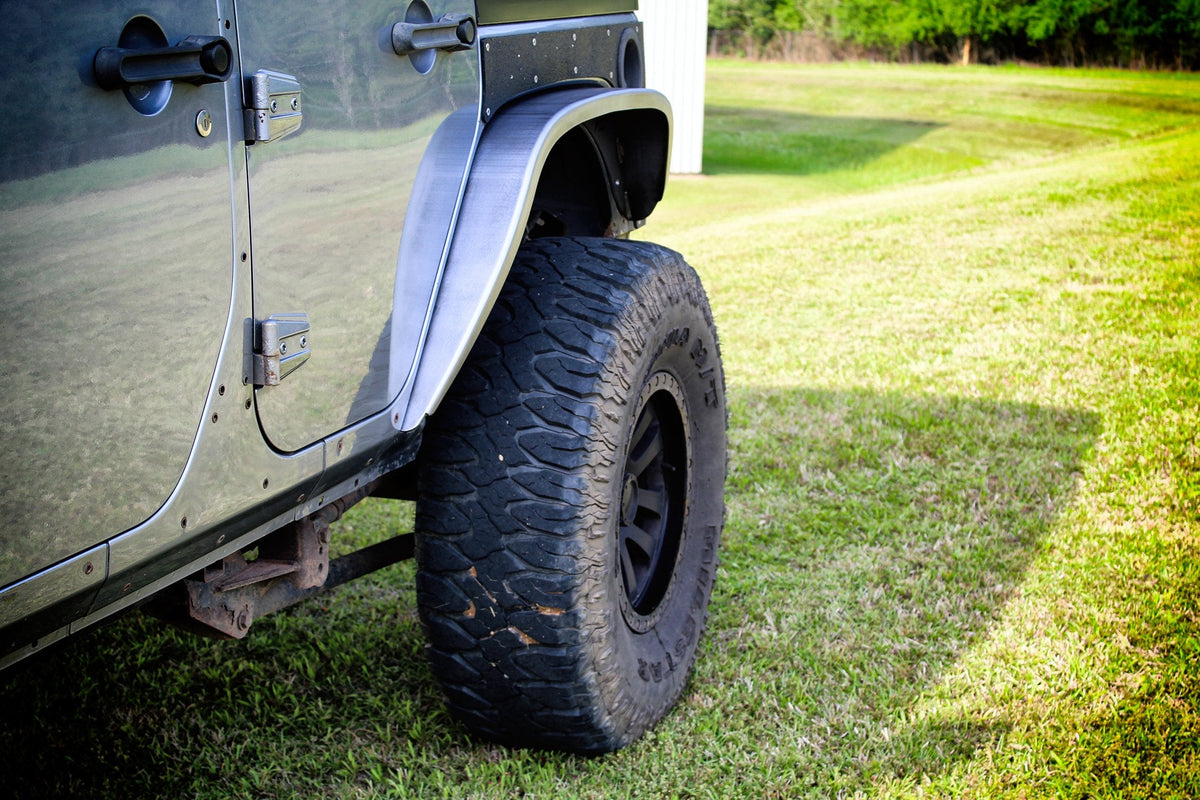 Front and Rear 4 Inch Crusher Fender Package 07-18 Jeep Wrangler JK/JKU Motobilt - MB1076-4-1075-4