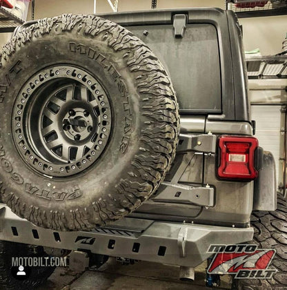Jeep JL Rear Bumper Crusher With Spare Tire Cut Out 2018-Pres Wrangler JL Motobilt - MB1080