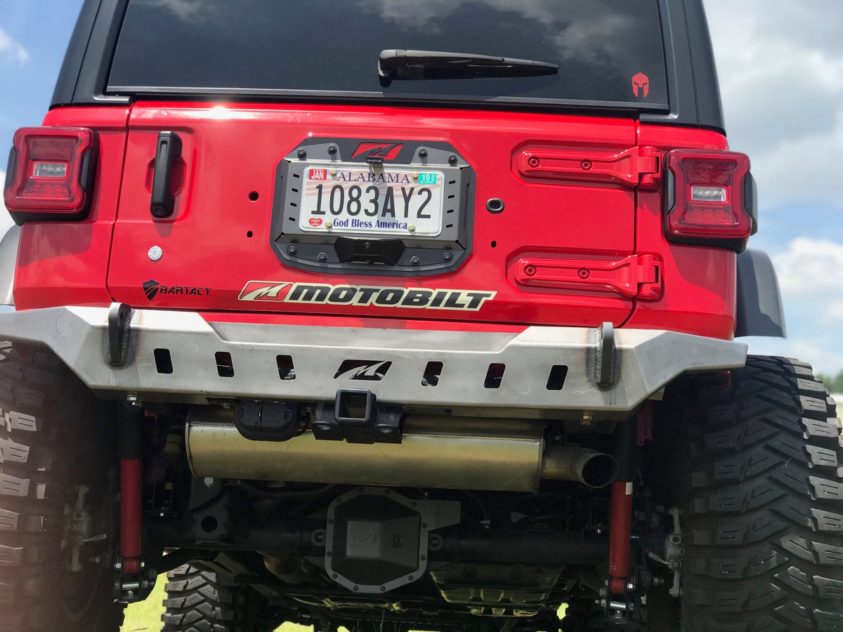 Jeep JL Rear Bumper Crusher With Spare Tire Cut Out 2018-Pres Wrangler JL Motobilt - MB1080