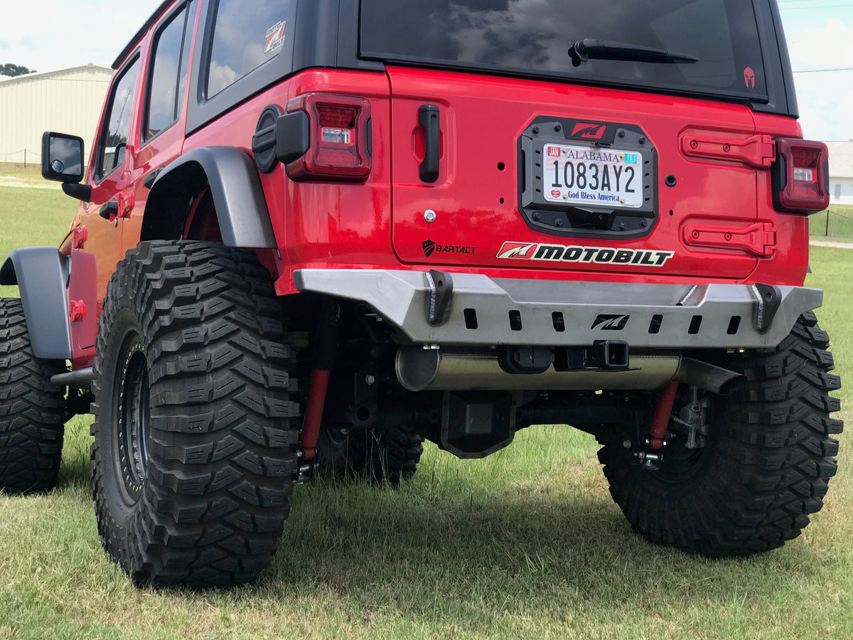 Jeep JL Rear Bumper Crusher With Spare Tire Cut Out 2018-Pres Wrangler JL Motobilt - MB1080