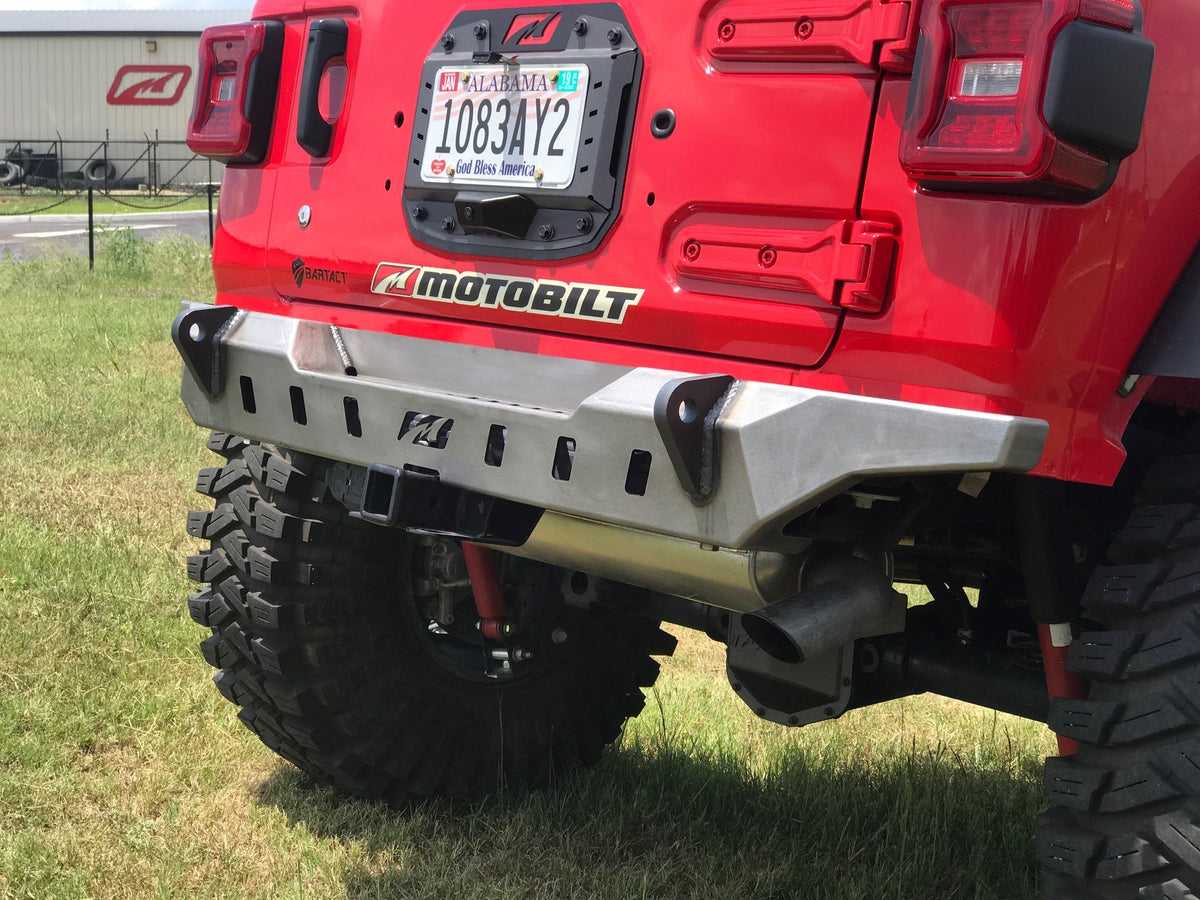 Jeep JL Rear Bumper Crusher With Spare Tire Cut Out 2018-Pres Wrangler JL Motobilt - MB1080