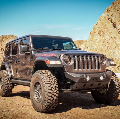 Jeep JL/Gladiator Front Bumper With Skid Plate 18+ Wrangler JL/Gladiator W/Fog Light Holes The Hammer Series Motobilt - MB1090F-MB1094