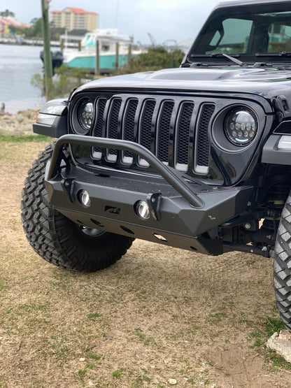 Jeep JL/Gladiator Front Bumper W/Stinger/Skid Plate 18+ Wrangler JL/Gladiator The Hammer Series Motobilt - MB1090F-S-1094