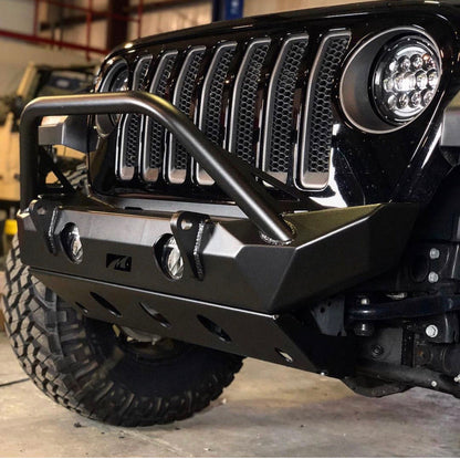 Jeep JL/Gladiator Front Bumper W/Stinger/Skid Plate 18+ Wrangler JL/Gladiator The Hammer Series Motobilt - MB1090F-S-1094