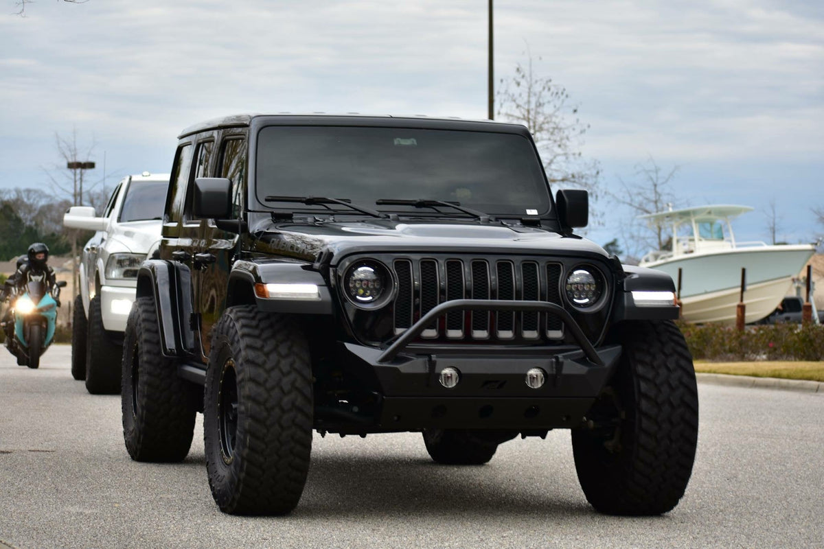 Jeep JL/Gladiator Front Bumper W/Stinger/Skid Plate 18+ Wrangler JL/Gladiator The Hammer Series Motobilt - MB1090F-S-1094