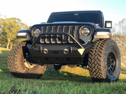 Jeep JL/Gladiator Front Bumper W/Stinger/Skid Plate 18+ Wrangler JL/Gladiator The Hammer Series Motobilt - MB1090F-S-1094
