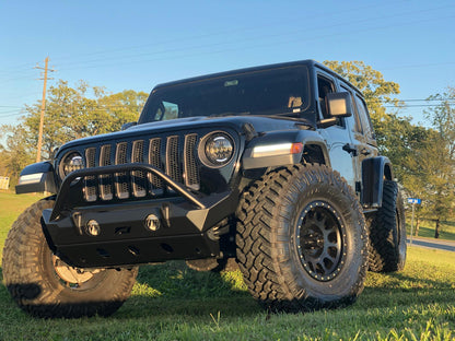 Jeep JL/Gladiator Front Bumper W/Stinger/Skid Plate 18+ Wrangler JL/Gladiator The Hammer Series Motobilt - MB1090F-S-1094