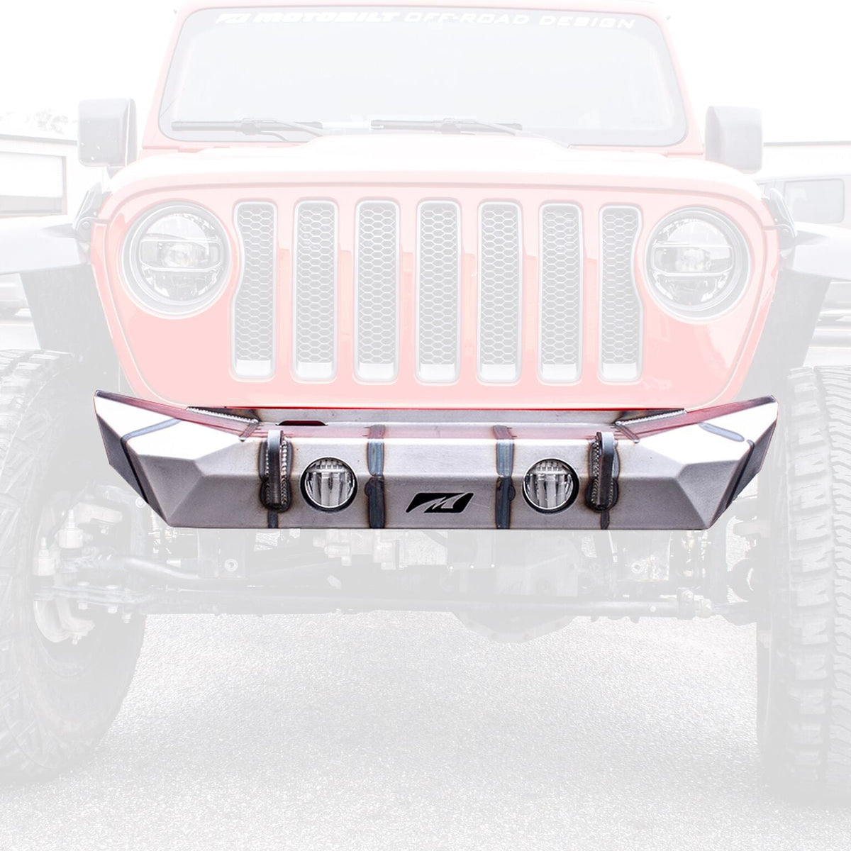 Jeep JL/Gladiator Front Bumper 18+ Wrangler JL/Gladiator W/Fog Light Holes The Hammer Series Motobilt - MB1090F