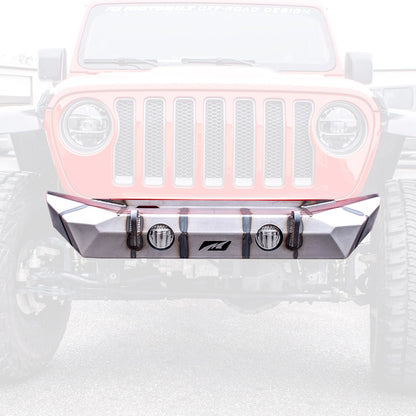 Jeep JL/Gladiator Front Bumper 18+ Wrangler JL/Gladiator W/Fog Light Holes The Hammer Series Motobilt - MB1090F